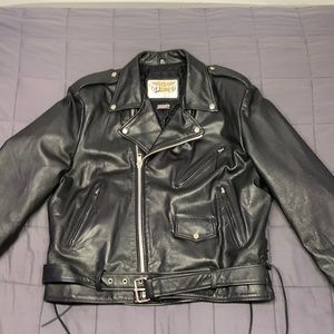 Open Road Brand Leather Jacket Police Style
